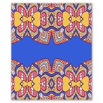 Yellow red shapes on a blue background                                                      Poster 20  x 24  20 x24  Poster - 1