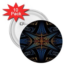 Fractal Flower 2 25  Buttons (10 Pack) 