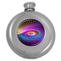 Fractal Illusion Round Hip Flask (5 Oz) by Sparkle