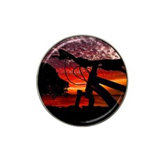 Mountain Bike Parked At Waterfront Park003 Hat Clip Ball Marker by dflcprintsclothing