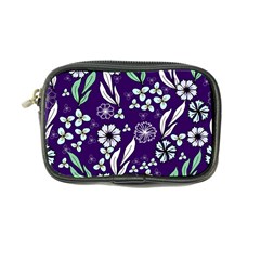 Floral Blue Pattern Coin Purse by MintanArt