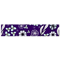 Floral Blue Pattern  Small Flano Scarf by MintanArt