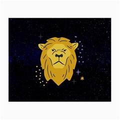 Zodiak Leo Lion Horoscope Sign Star Small Glasses Cloth (2 Sides) by Alisyart