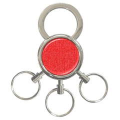 Red Denim Design  3-ring Key Chain by ArtsyWishy