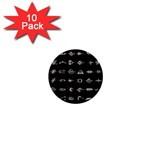 Electrical Symbols Callgraphy Short Run Inverted 1  Mini Magnet (10 pack)  Front
