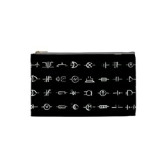 Electrical Symbols Callgraphy Short Run Inverted Cosmetic Bag (small) by WetdryvacsLair