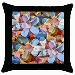 Multifleurs Throw Pillow Case (black)