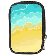 Abstract Background Beach Coast Compact Camera Leather Case by Alisyart