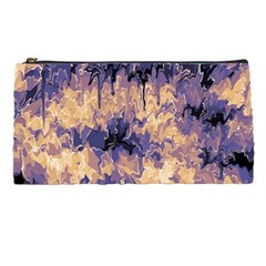 Yellow And Purple Abstract Pencil Case by Dazzleway