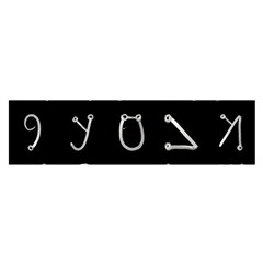 Heinrich Cornelius Agrippa Of Occult Philosophy 1651 Angelic Alphabet Or Celestial Writing Collected Inverted Satin Scarf (oblong)