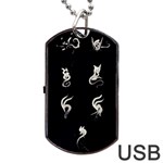 Katzen Cats Dog Tag USB Flash (Two Sides) Back