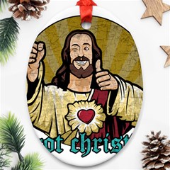 Buddy Christ Ornament (oval)