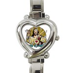 Buddy Christ Heart Italian Charm Watch Front