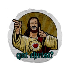 Buddy Christ Standard 15  Premium Flano Round Cushions