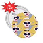 Fashion Faces 2.25  Buttons (10 pack)  Front