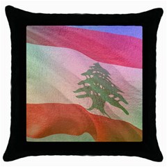 Lebanon Throw Pillow Case (black)