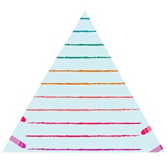 Crayon Background School Paper Wooden Puzzle Triangle by Dutashop