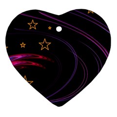 Background Abstract Star Heart Ornament (two Sides) by Dutashop