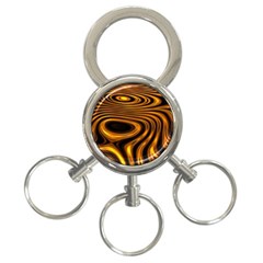 Wave Abstract Lines 3-ring Key Chain by Dutashop