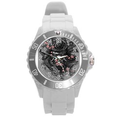 Samurai Oni Mask Round Plastic Sport Watch (l)