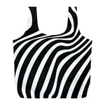 Wave Line Curve Full Print Recycle Bag (L) Back