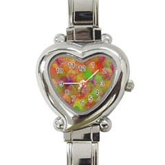 Easter Egg Colorful Texture Heart Italian Charm Watch