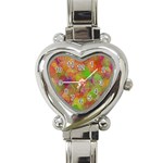 Easter Egg Colorful Texture Heart Italian Charm Watch Front