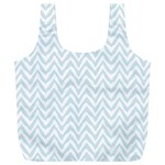 Chevrons Bleu clair/Blanc Full Print Recycle Bag (XXXL) Back