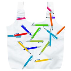Pen Pencil Color Write Tool Full Print Recycle Bag (xxl) by Dutashop