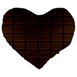 Milk Chocolate Large 19  Premium Heart Shape Cushions Front