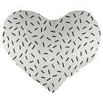 Rain  Large 19  Premium Flano Heart Shape Cushions Front