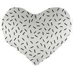 Rain  Large 19  Premium Flano Heart Shape Cushions Back