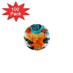 Spring Flowers 1  Mini Buttons (100 Pack)  by LW41021