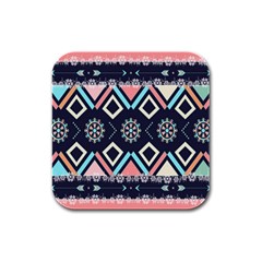 Gypsy-pattern Rubber Square Coaster (4 Pack) 