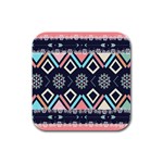 Gypsy-pattern Rubber Square Coaster (4 pack)  Front