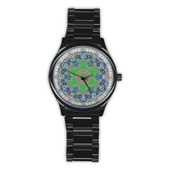 Spring Flower3 Stainless Steel Round Watch by LW323