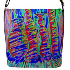 Vibrant-vases Flap Closure Messenger Bag (s) by LW323