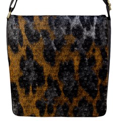 Animalprint Flap Closure Messenger Bag (s)