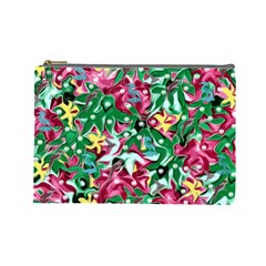 Floral-diamonte Cosmetic Bag (large) by PollyParadise
