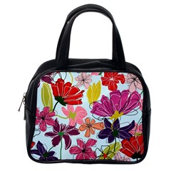 Flower Pattern Classic Handbag (one Side) by Galinka