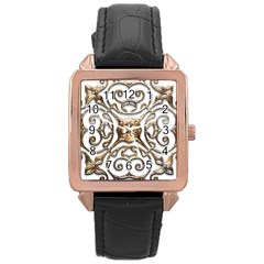 Gold Design Rose Gold Leather Watch  by LW323