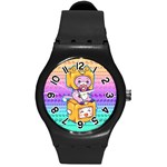 Lankybox Rainbow Round Plastic Sport Watch (M) Front