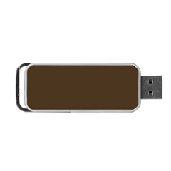 Cafe Noir Brown Portable Usb Flash (two Sides)