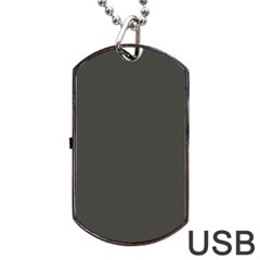 Beluga Grey Dog Tag Usb Flash (one Side)