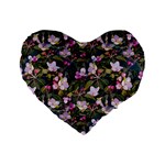 Apple Blossom  Standard 16  Premium Flano Heart Shape Cushions Front