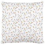 Cute Bunnies and carrots pattern, light colored theme Large Cushion Case (Two Sides) Back