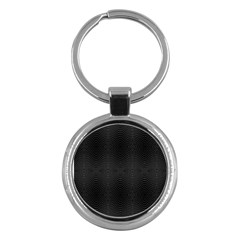 Black And White Kinetic Design Pattern Key Chain (round) by dflcprintsclothing