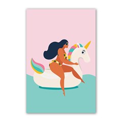 Unicorn Swimming Poster 16  X 24 