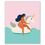 unicorn swimming Poster 20  x 24  20 x24  Poster - 1