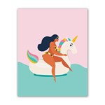 unicorn swimming Poster 16  x 20  Front